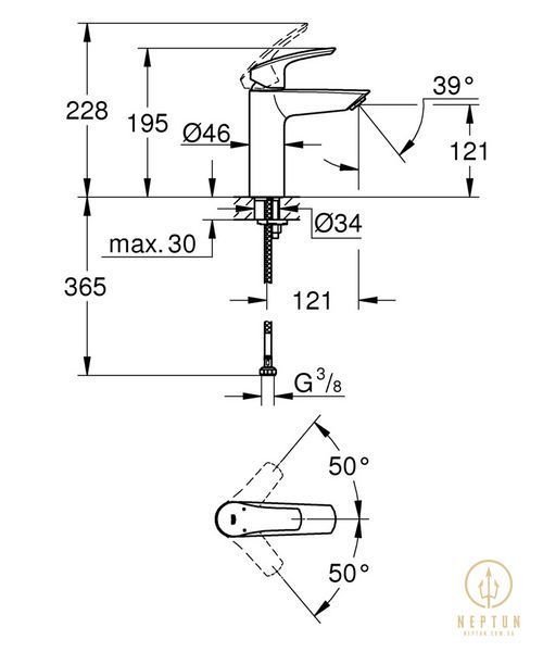 Змішувач для раковини M-розміру Grohe Eurosmart New (23324003) 23324003 фото