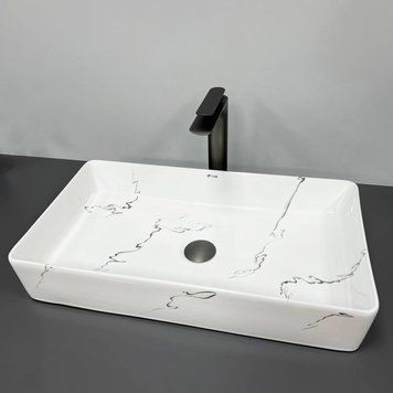 Умывальник (раковина) VBI TRIEST MARMO GLOSSY накладной VBI-012704 фото