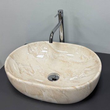 Умивальник (раковина) VBI MODENA S BEIGE STONE GLOSSY накладний (VBI-012007) VBI-012007 фото