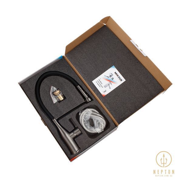 Змішувач для кухні Mixxus Premium Summer 017 GRAPHITE REFL.BLACK (MI6962) MI6962 фото