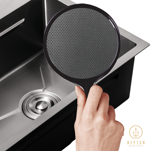 Мийка для кухні багатофункціональна ZERIX ZH7546-SET-06 MICRO DECOR GRAPHITE з нерж. сталі SUS304 (колір графіт) (ZM5587) ZM5587 фото
