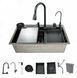 Мийка для кухні багатофункціональна ZERIX ZH7546-SET-06 MICRO DECOR GRAPHITE з нерж. сталі SUS304 (колір графіт) (ZM5587) ZM5587 фото 3