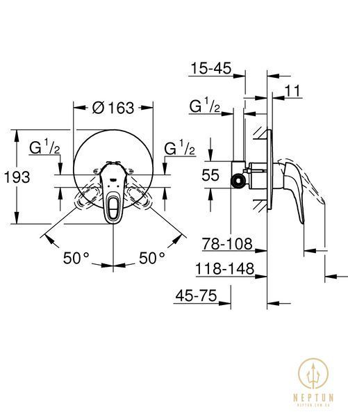 Змішувач для душу Grohe Eurostyle (33635003) 33635003 фото
