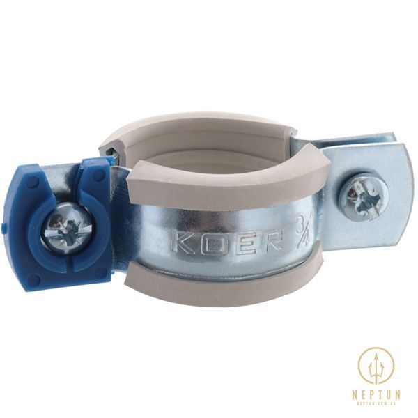 Хомут трубний оцинкований Koer KCB.10.G 3/4" (26-30) сірий (KR2785) KR2785 фото