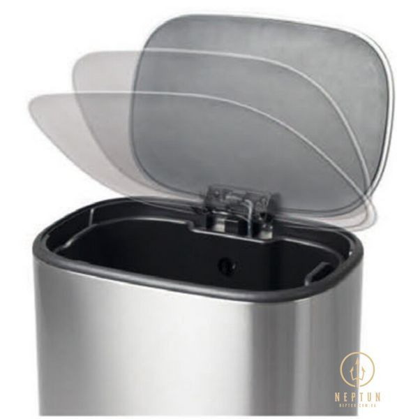 Мусорное ведро с плавным закрытием овальное Mixxus Premium Diverse-TC0105 SS Color 5л цвет нержавейка (MI7078) MI7078 фото