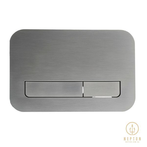 Панель змиву Koer KT-0609-07 240x160x7mm пластикова, кнопка лінійна (колір графіт) (KR6133) KR6133 фото