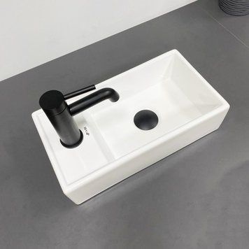 Умывальник (раковина) VBI LAGO R WHITE накладной подвесной VBI-015610 фото