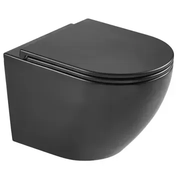 Унітаз підвісний Mixxus Premium Ellipse-0303-T3 Чорний 520х365х360mm,система змиву Tornado 3.0 (MP6591) MP6591 фото