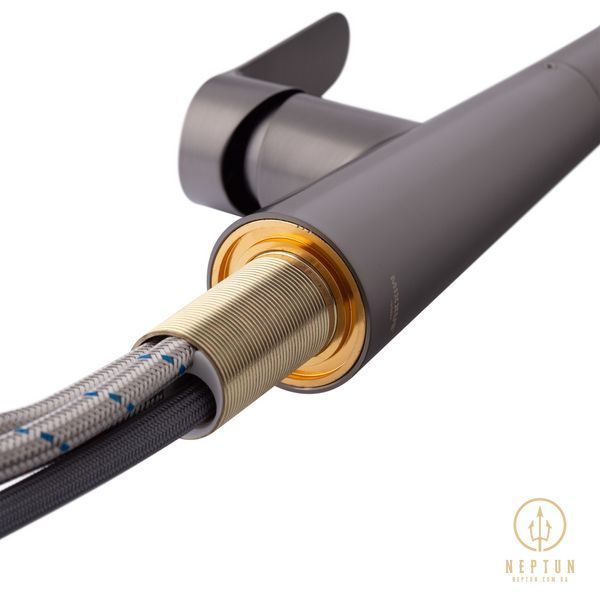 Змішувач для кухні з висувним виливом Mixxus Premium WARTA 014 GRAPHITE (MI6957) MI6957 фото