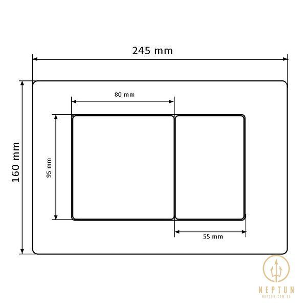 Кнопка смыва для инсталляции VBI ELBA XS NIKIEL (VBI-030107) VBI-030107 фото