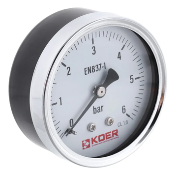 Манометр осьової KOER KM.611A D 63мм (0-6 bar) 1/4''-1/2'' (KR2901) KR2901 фото