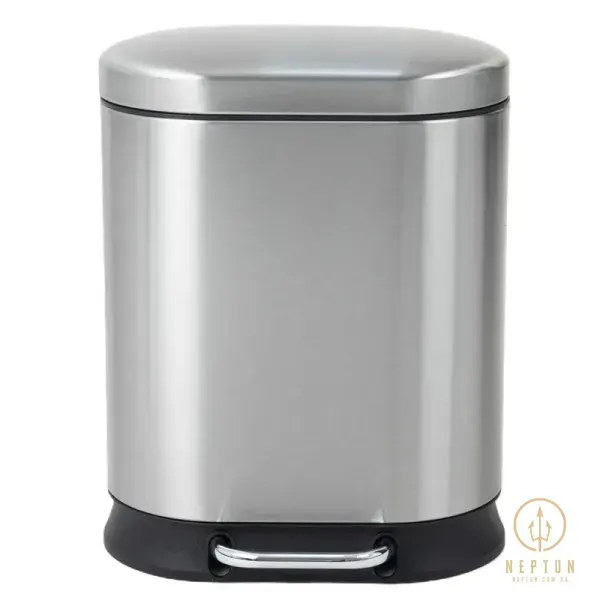 Mixxus Premium Strong-TC0105 SS Color 5л Відро для сміття з плавним закриттям овальне (MI7080) MI7080 фото