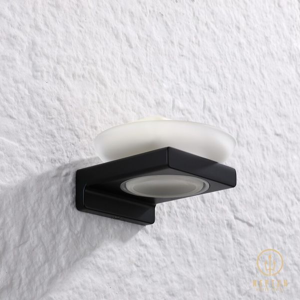 Мильниця настінна Koer AS-0102-05 (скло) колір чорний (KR6158) KR6158 фото