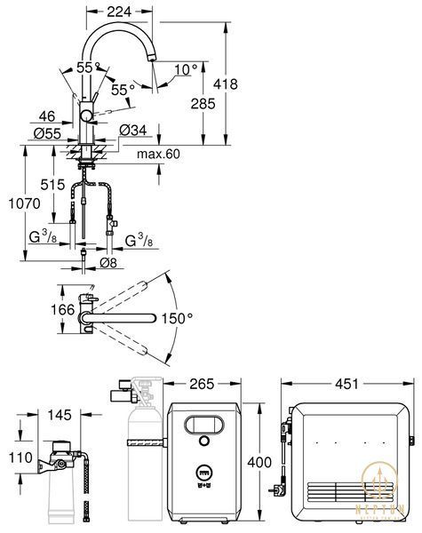 Система фільтрів для питної води зі змішувачем Grohe Blue Pro Connected (31323002) 31323002 фото