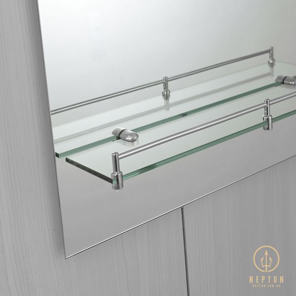 Дзеркало настінне Zerix LAGUNA MRZ03-50x70x11 прямокутне з дугоподібним верxом та полицею (ZX5622) ZX5622 фото