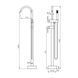 Смеситель для ванны VBI MILANO CHROME напольный (VBI-050108CH) VBI-050108CH фото 2