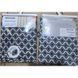 Шторка для ванної Mixxus SCT-007-180x180 з поліестеру із вбудованими кільцями (Візерунок "Соти" чорно-білий) (AC0648) AC0648 фото 3