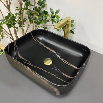 Умивальник накладний VBI PALERMO BLACK STONE MATT (VBI-012306) VBI-012306 фото