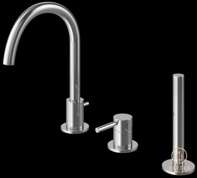 Змішувач для ванни KOHLMAN ROXIN CHROME на борт ванни QB241RN фото