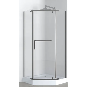 Душова кабіна з низьким піддоном Mixxus LINES SCT01-90x90x198-TR GRAPHITE прозоре скло 6мм (MI6914) MI6914 фото