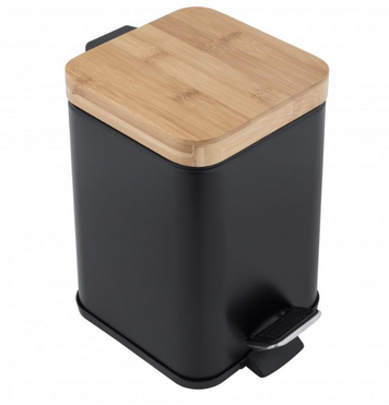 Кошик для сміття YOKA SIDO BLACK BAMBOO 3л. для ванної кімнати CH.SIDO-BLK фото