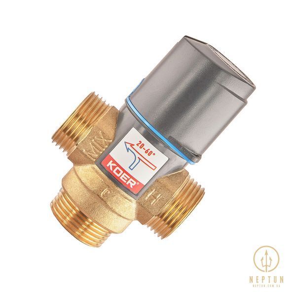 Клапан змішувальний термостатичний Koer KR.1268 - 1'' 20*C-60*C (KR5845) KR5845 фото