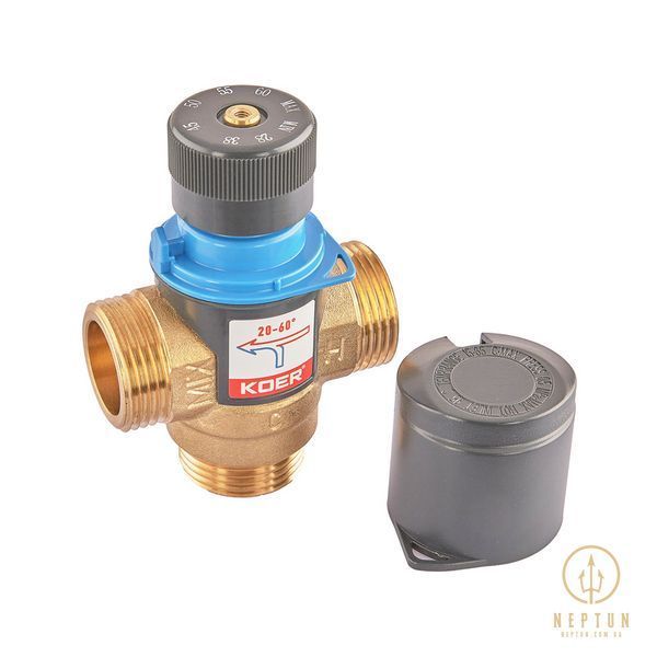 Клапан змішувальний термостатичний Koer KR.1268 - 1'' 20*C-60*C (KR5845) KR5845 фото
