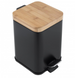 Корзина для мусора YOKA SIDO BLACK BAMBOO 3л. для ванной комнаты CH.SIDO-BLK фото 1