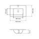 Умывальник (раковина) VBI FERRARA 80 WHITE врезной VBI-018044 фото 3