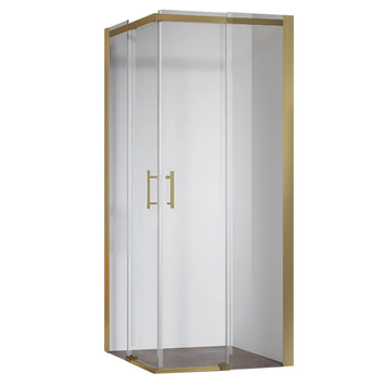 Душова кабіна без піддону Koer SR SC03-90x90x200-TR-12 прозоре скло Easy Clean 6мм, матове золото (KR5358) KR5358 фото