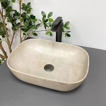 Умивальник накладний VBI RAVENNA BEIGE STONE MATT (VBI-011215) VBI-011215 фото