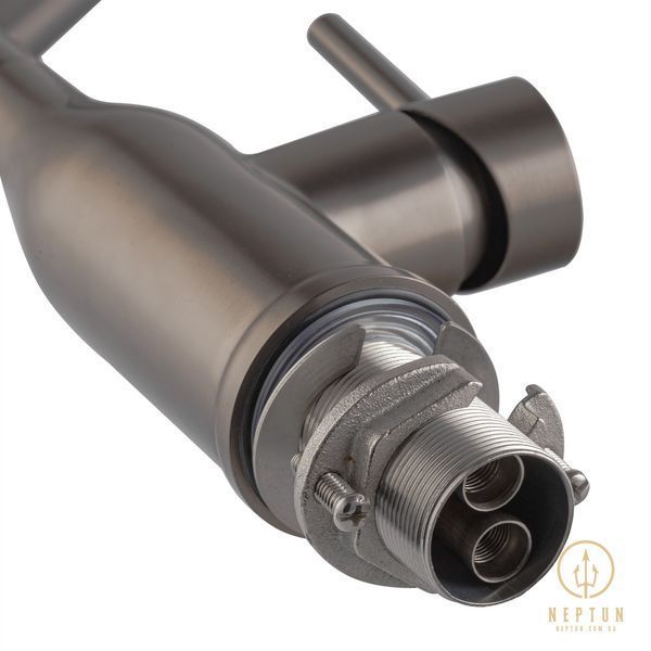 Змішувач для кухні Koer KI-70026-07 з чорним силіконовим виливом (KR5211) KR5211 фото