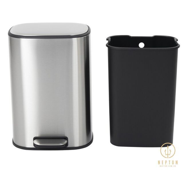 Mixxus Premium Diverse-TC0112 SS Color 12л Відро для сміття з плавним закриттям овальне (MI7079) MI7079 фото