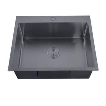 Мийка для кухні ZERIX ZH5045-215 Nano-Black (3.0/0.8) з нерж. сталі SUS304 (колір графіт) (MX1580) MX1580 фото