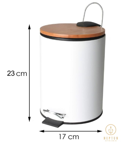 Кошик для сміття YOKA VINI WHITE BAMBOO 3л. для ванної кімнати * CH.VINI-WHT фото