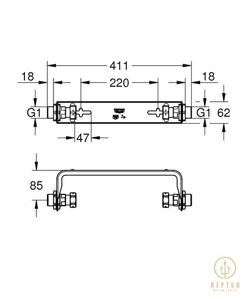 Набір для кріплення на стіну Grohe Sense Guard Accessories (22501000) 22501000 фото