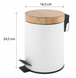 Кошик для сміття YOKA BIN WHITE BAMBOO 3л. для ванної кімнати * CH.BIN-WHT фото 8