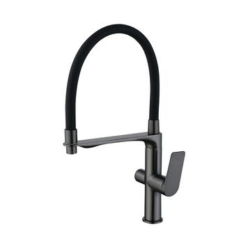Змішувач для кухні Mixxus Premium DERBY 021 (NUT) GRAPHITE REFL.BLACK з виходом для питної води (MI6612) MI6612 фото