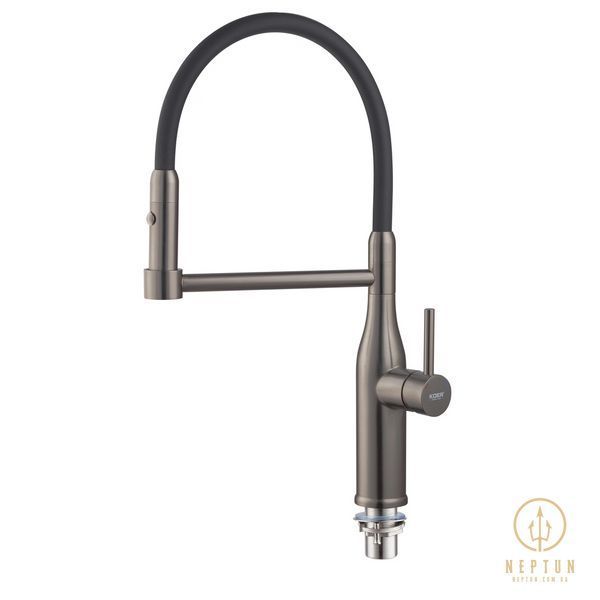 Кухонный смеситель с силиконовым изливом KOER KI-70005-07 (нерж. сталь) (KR3389) KR3389 фото