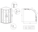 Душова кабіна без піддону Koer SR SC04-90x90x195-TR-01 прозоре скло Easy Clean 5мм, хром (KR5360) KR5360 фото 3
