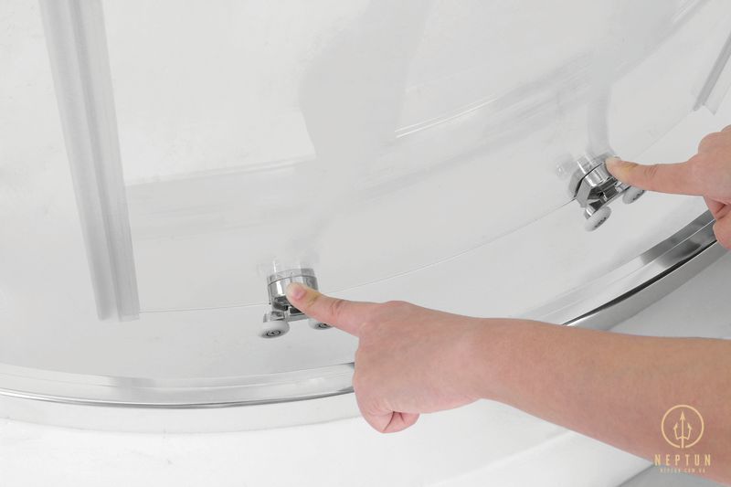 Душова кабіна без піддону Koer SR SC04-90x90x195-TR-01 прозоре скло Easy Clean 5мм, хром (KR5360) KR5360 фото