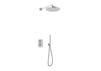 Душова система KOHLMAN FOXAL 40 CHROME з термостатом + BOX прихованого монтажу QW432FR40 фото