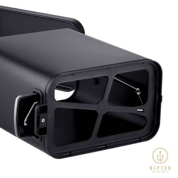 Відро для сміття з плавним закриттям прямокутне Mixxus Premium Quadro-TC0105 Black 5 л колір чорний (MI7061) MI7061 фото