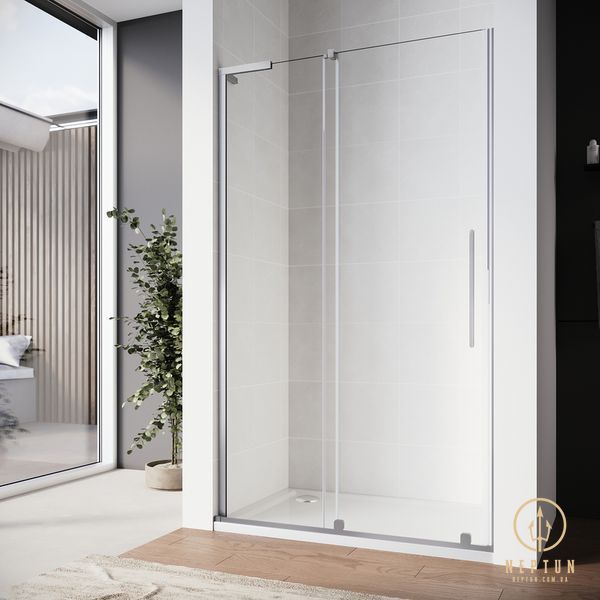 Двері у нішу Walk-In розсувні Koer SR SD07-120x200-R-TR-01 прозоре скло Easy Clean 8мм Хром (KR5773) KR5773 фото