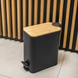 Кошик для сміття YOKA MOBY BLACK BAMBOO 5л. для ванної кімнати CH.MOBY-5-BLK фото 3