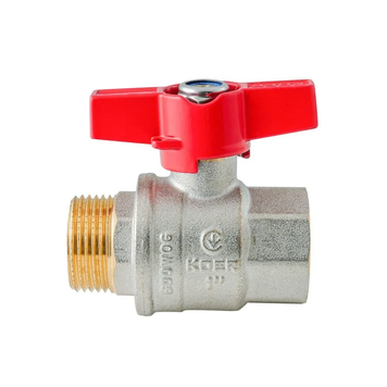 Кран кульовий ГШМ Koer Extreme KE.218-25 - 1" FM ручка "метелик" червона (KR5761) KR5761 фото