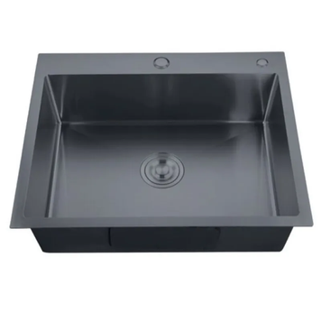 Мийка для кухні ZERIX ZH5843-215 Nano-Black (3.0/0.8) з нерж. сталі SUS304 (колір графіт) (MX1584) MX1584 фото