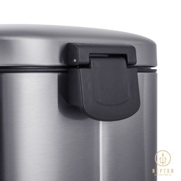 Відро для сміття з плавним закриттям овальне Mixxus Premium Topper-TC0205 SS Color 5л колір нержавійка (MI7059) MI7059 фото