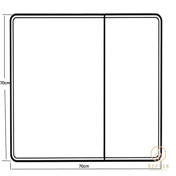 Дзеркальна шафка Mixxus Premium Olivary CM01-70x70x13 з LED Touch, димером, регулятором яскравості (MI8295) MI8295 фото