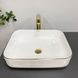 Умывальник (раковина) VBI PALERMO WHITE ROSE GOLD EDGE накладной VBI-012307 фото 1
